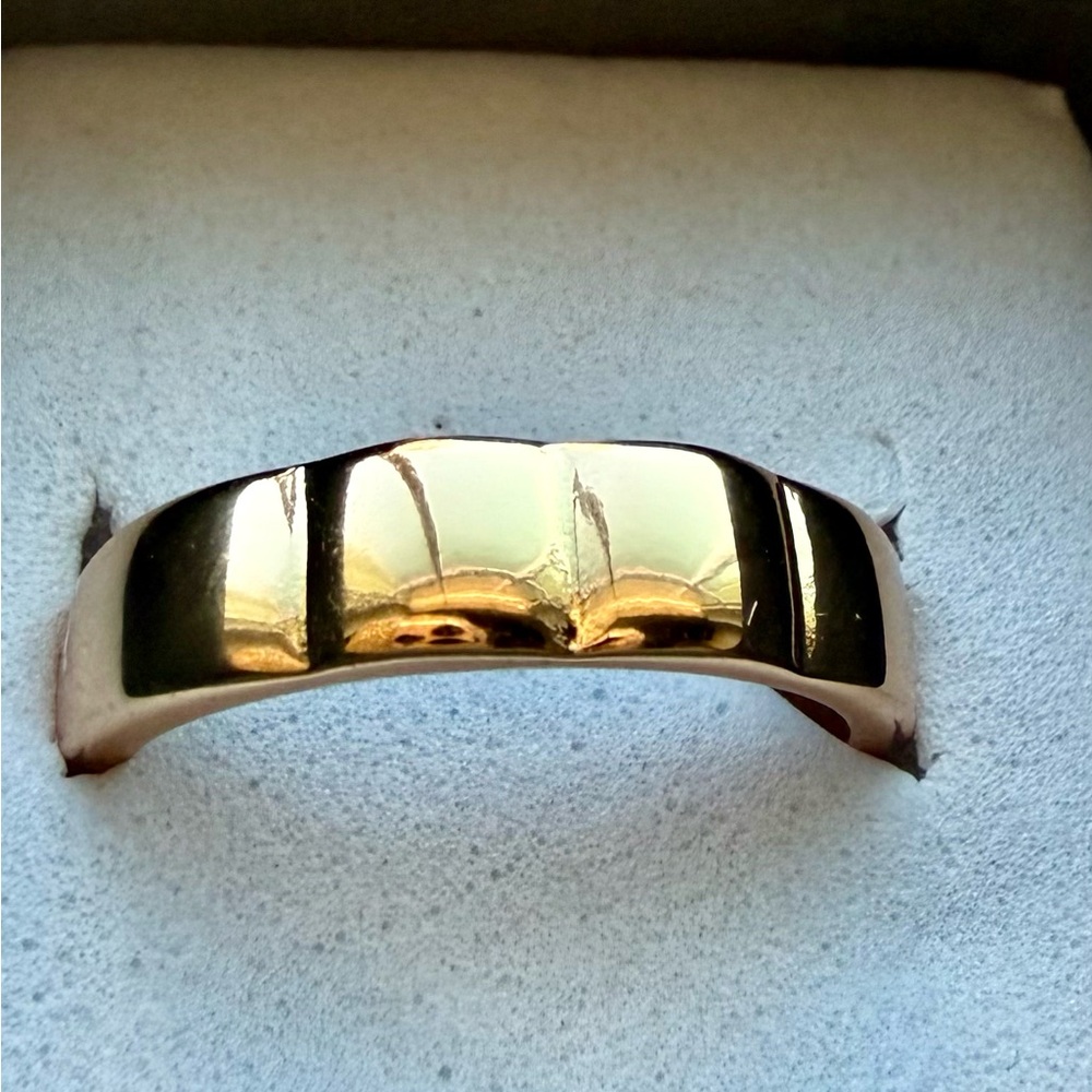 NWT Pretty Bird Jewelry gold plated band ring size 7.5